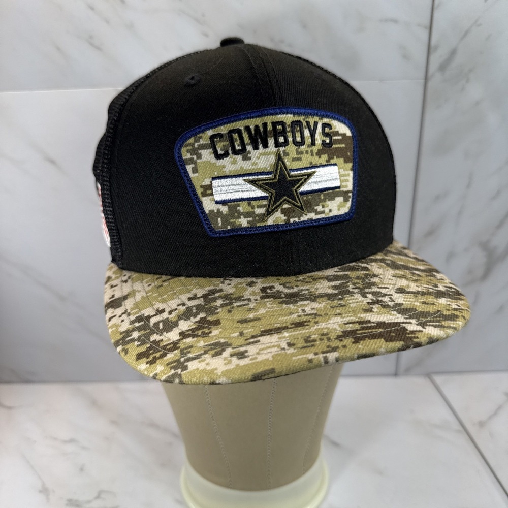 Dallas Cowboys✨New Era✨Black Camo✨Salute To Service✨59FIFTY✨Fitted Hat✨OS✨USA